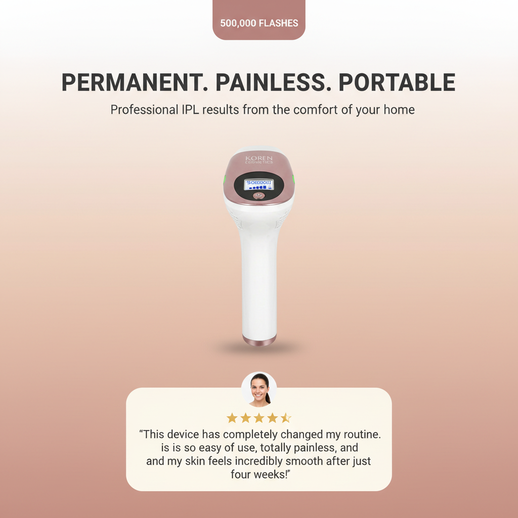 3 in 1 Portable Hair Remover Laser Permanent Whole Body Treatment Ipl Painless Hair Removal Device for Home Use