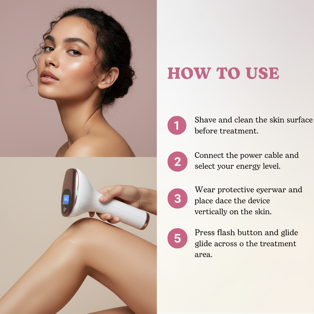 3 in 1 Portable Hair Remover Laser Permanent Whole Body Treatment Ipl Painless Hair Removal Device for Home Use